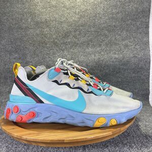 Nike React Element 55 Mens Shoes Size 11.5 Teal Nebula Sneakers